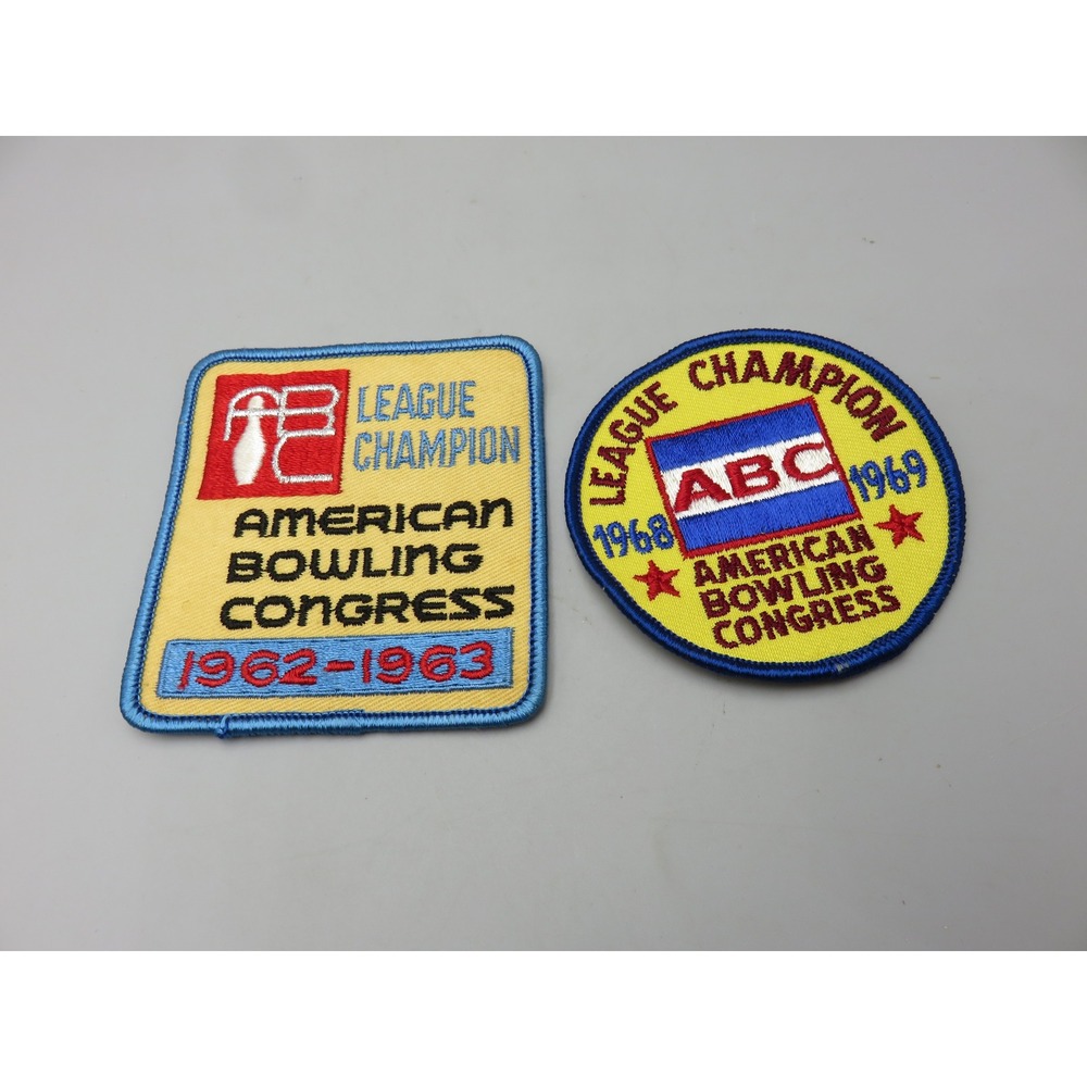 Vintage ABC American Bowling Congress League Champion Patches 1962-63 1968-69